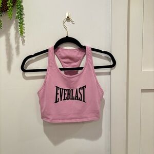 Everlast Pink Forever 21 Racerback Baby Pink Sports Bra Built-in Bra Size Small